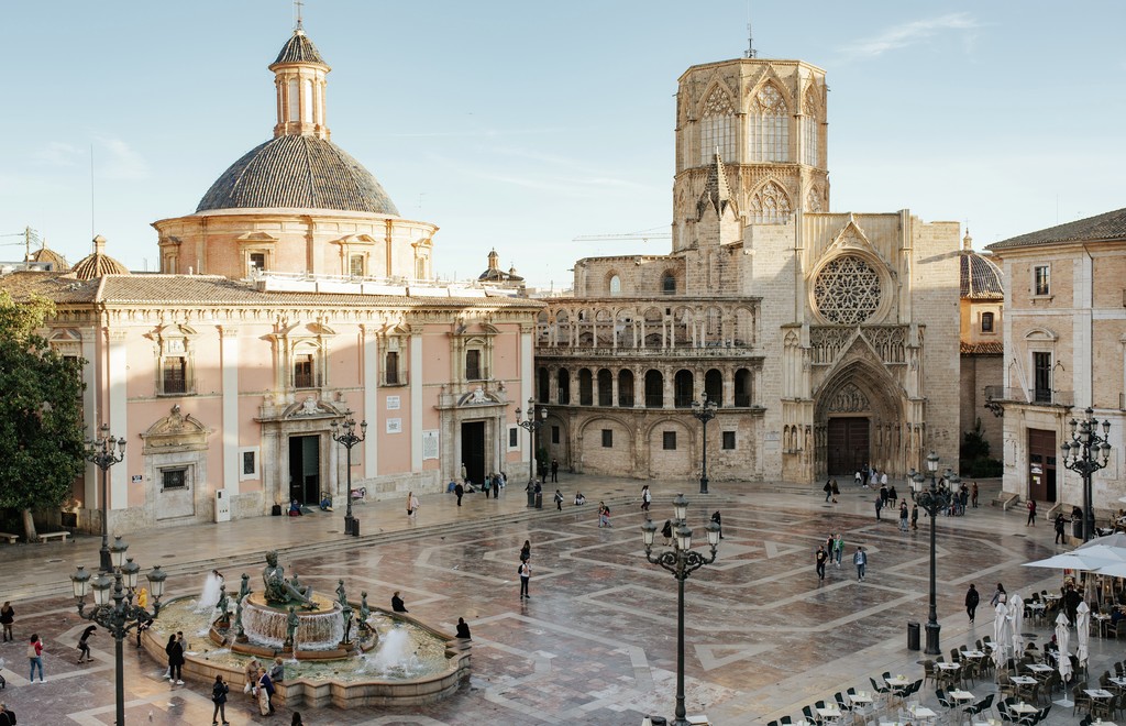 Plaza de la Virgen vista aérea