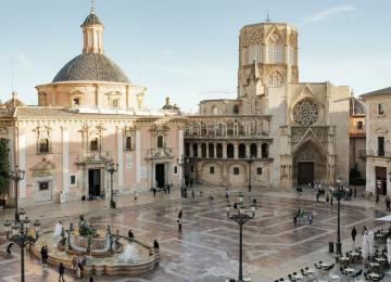 Plaza de la Virgen vista aérea
